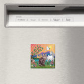 Maine Coon Cat - Fantasy Land Magnet (In Situ (Geschirrspüler))
