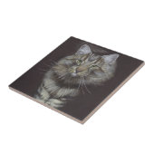 Maine Coon Cat Fliese (Seite)