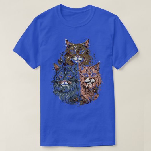 Maine Coon Cat Gang Unleashed T-Shirt (Design vorne)