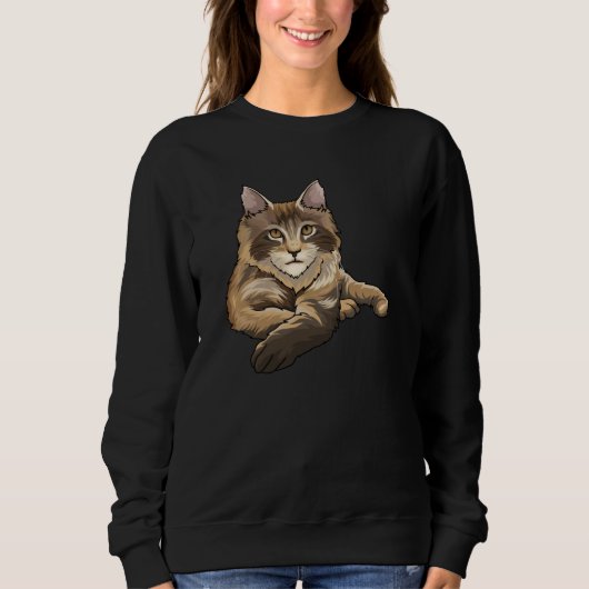 Maine Coon Cat Gift Idee Sweatshirt (Vorderseite)