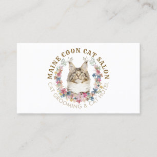 Maine Coon Cat Grooming Salon Pet Wellness-Center Visitenkarte