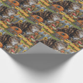 Maine Coon Cat Herbsternte Erntedank Geschenkpapier (Ecke)