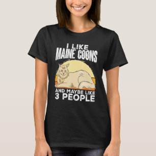 Maine Coon Cat Ich mag Maine Coons und vielleicht  T-Shirt
