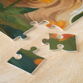 Maine Coon Cat im Feld Blume Puzzle (Seite)