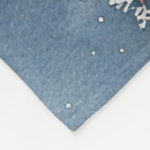 Maine Coon Cat in Sledge Let it Schnee Weihnachten Fleecedecke (Ecke)