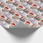 Maine Coon Cat in Snow Geschenkpapier (Ecke)