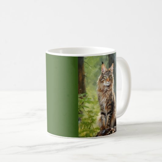 Maine Coon cat Kaffeetasse (VorderseiteRechts)