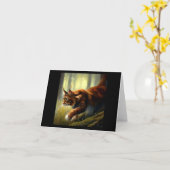 Maine Coon Cat Karte (Gelbe Blume)