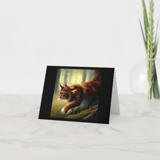 Maine Coon Cat Karte (Vorderseite)