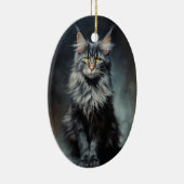 Maine Coon cat Keramik Ornament (Rechts)