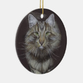 Maine Coon Cat Keramik Ornament (Rechts)