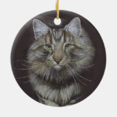 Maine Coon Cat Keramik Ornament (Hinten)