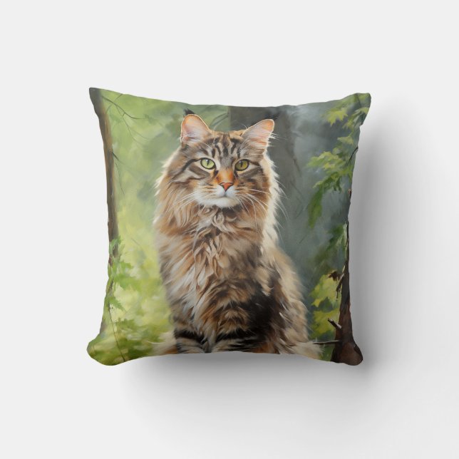 Maine Coon cat Kissen (Vorderseite)