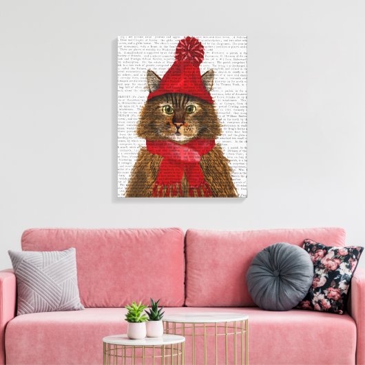 Maine Coon Cat Leinwanddruck (Insitu (Wohnzimmer))