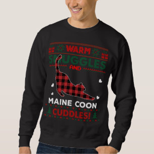 Maine Coon Cat Lover Niedlich Cat Xmas Weihnachten Sweatshirt