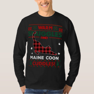 Maine Coon Cat Lover Niedlich Cat Xmas Weihnachten T-Shirt