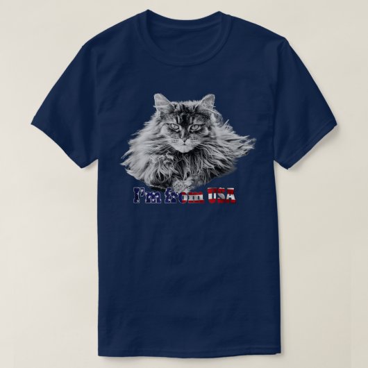 Maine Coon Cat Lover T-Shirt (Design vorne)