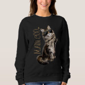 Maine Coon Cat Main Cool Sweatshirt (Vorderseite)