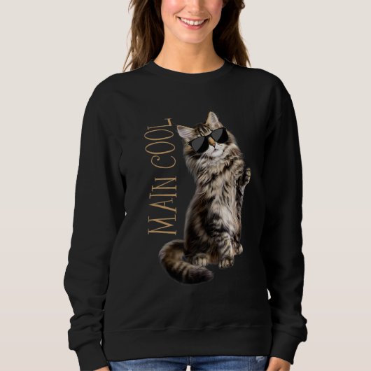 Maine Coon Cat Main Cool Sweatshirt (Vorderseite)