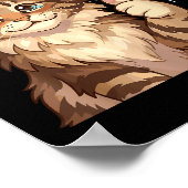 Maine Coon Cat Meme It's Fine I'm Fine Everything' Poster (Ecke)