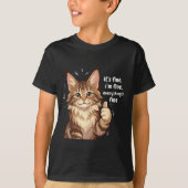 Maine Coon Cat Meme It's Fine I'm Fine Everything' T-Shirt (Vorderseite)