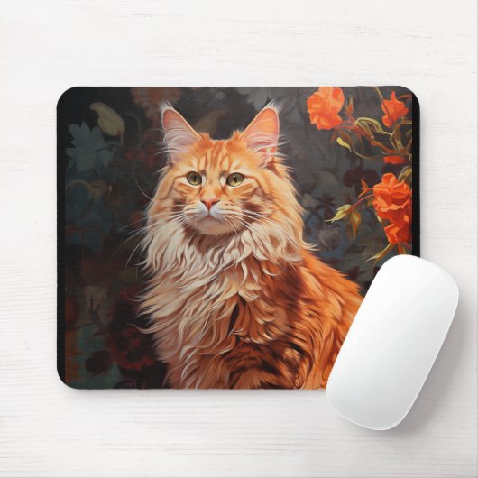 Maine Coon cat Mousepad (Mit Mouse)