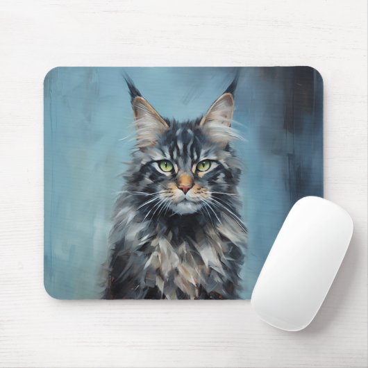 Maine Coon cat Mousepad (Mit Mouse)