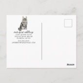 Maine Coon Cat Moving Ankündigung Postkarte (Rückseite)