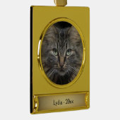 Maine Coon Cat Name und Jahr Banner-Ornament Gold (Rechts)