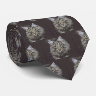 Maine Coon Cat Neck Tie Krawatte