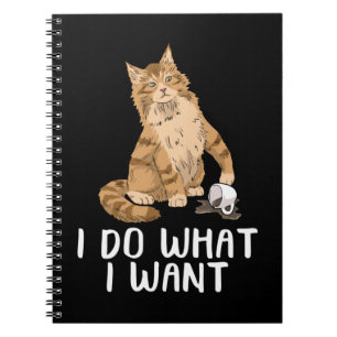 Maine Coon Cat Ohrts I Do What I Want Maine Coon Notizblock