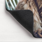 Maine Coon Cat on Chair Mousepad (Ecke)