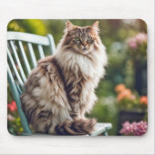 Maine Coon Cat on Chair Mousepad (Vorne)