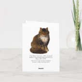 Maine Coon Cat Painted Portrait Art Vielen Dank Dankeskarte (Rückseite)