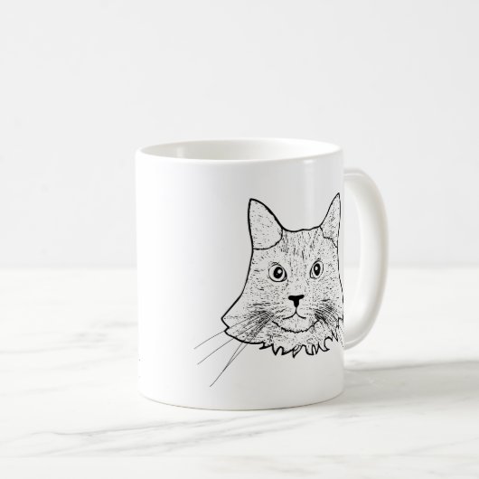 Maine Coon Cat Personalisiert Kaffeetasse (VorderseiteRechts)