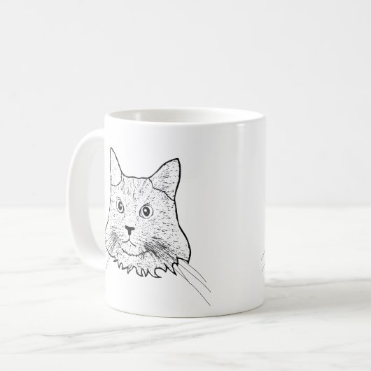 Maine Coon Cat Personalisiert Kaffeetasse (Vorderseite Links)