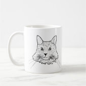 Maine Coon Cat Personalisiert Kaffeetasse (Links)