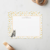 Maine Coon Cat Personalisiert Stationery Mitteilungskarte (Vorderseite/Rückseite Beispiel)