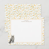 Maine Coon Cat Personalisiert Stationery Mitteilungskarte (Vorne/Hinten)