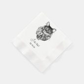 Maine Coon Cat Personalisiert tue ich auch Serviette (Ecke)