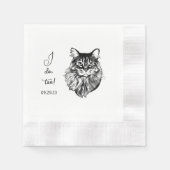 Maine Coon Cat Personalisiert tue ich auch Serviette (Vorderseite)