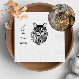 Maine Coon Cat Personalisiert tue ich auch Serviette