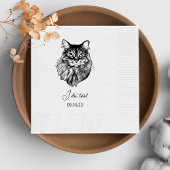 Maine Coon Cat Personalisiert tue ich auch Serviette