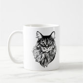 Maine Coon Cat Personalisiert Zeichnend Kaffeetasse (Links)