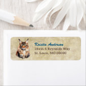 Maine Coon Cat Portrait Return Address (Insitu)