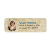Maine Coon Cat Portrait Return Address (Vorne)