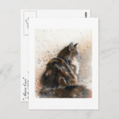 Maine Coon Cat Postcard Postkarte (Vorne/Hinten)