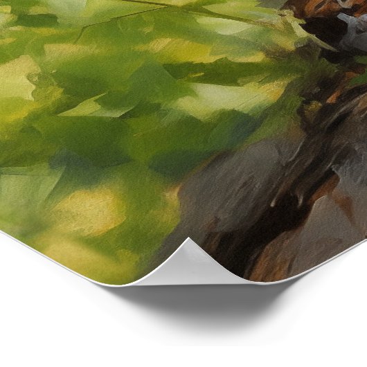 Maine Coon cat Poster (Ecke)