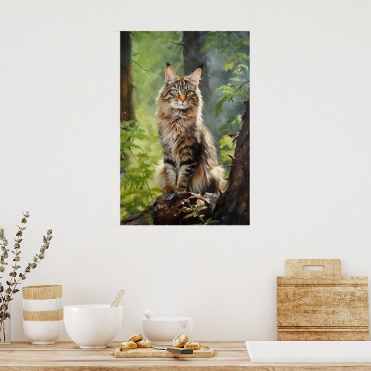 Maine Coon cat Poster (Küche)