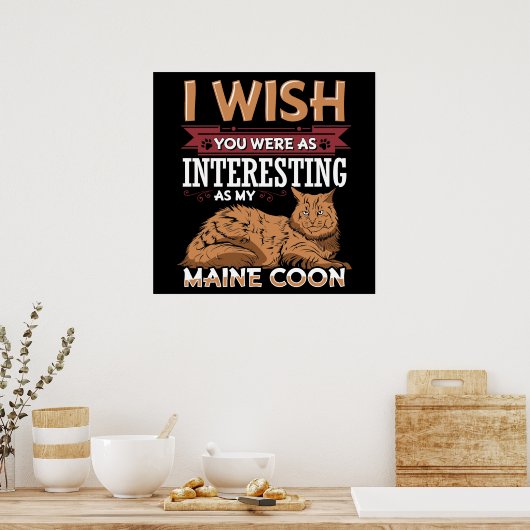 Maine Coon Cat Poster (Küche)
